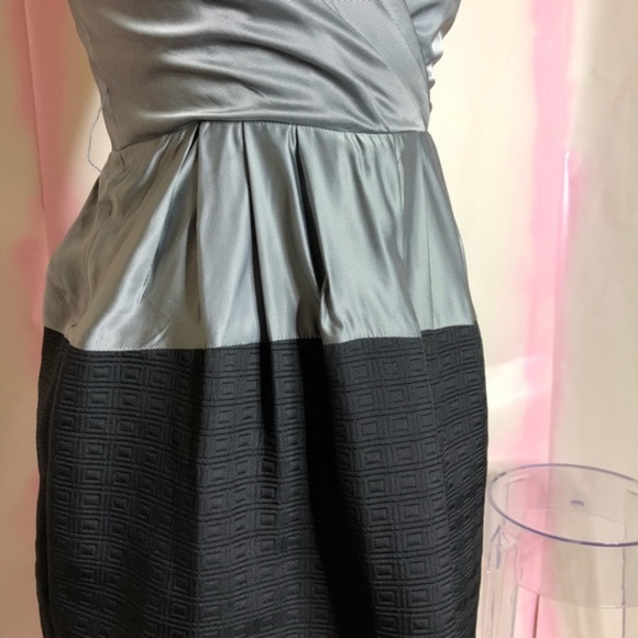 BCBGMaxAzria Embossed Cocktail Dress LBD Jacquard - Picture 5 of 6